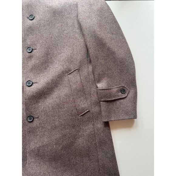 Vintage Men's SAMUELSOHN Taupe Brown 100% Wool Overcoat Coat Jacket, Size 38R - Picture 5 of 16